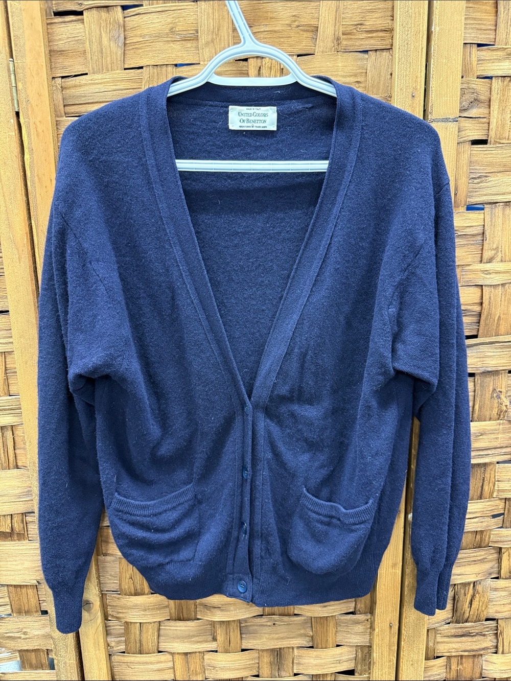 United Colors Of Benetton Dark Navy V-Neck Button Cardigan